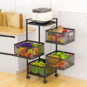 4 Tier 360 Degree Rotating Storage Rack